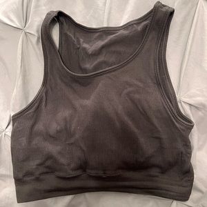 SKIMS high-neck bra in colour Soot. Size is a 4X/5X